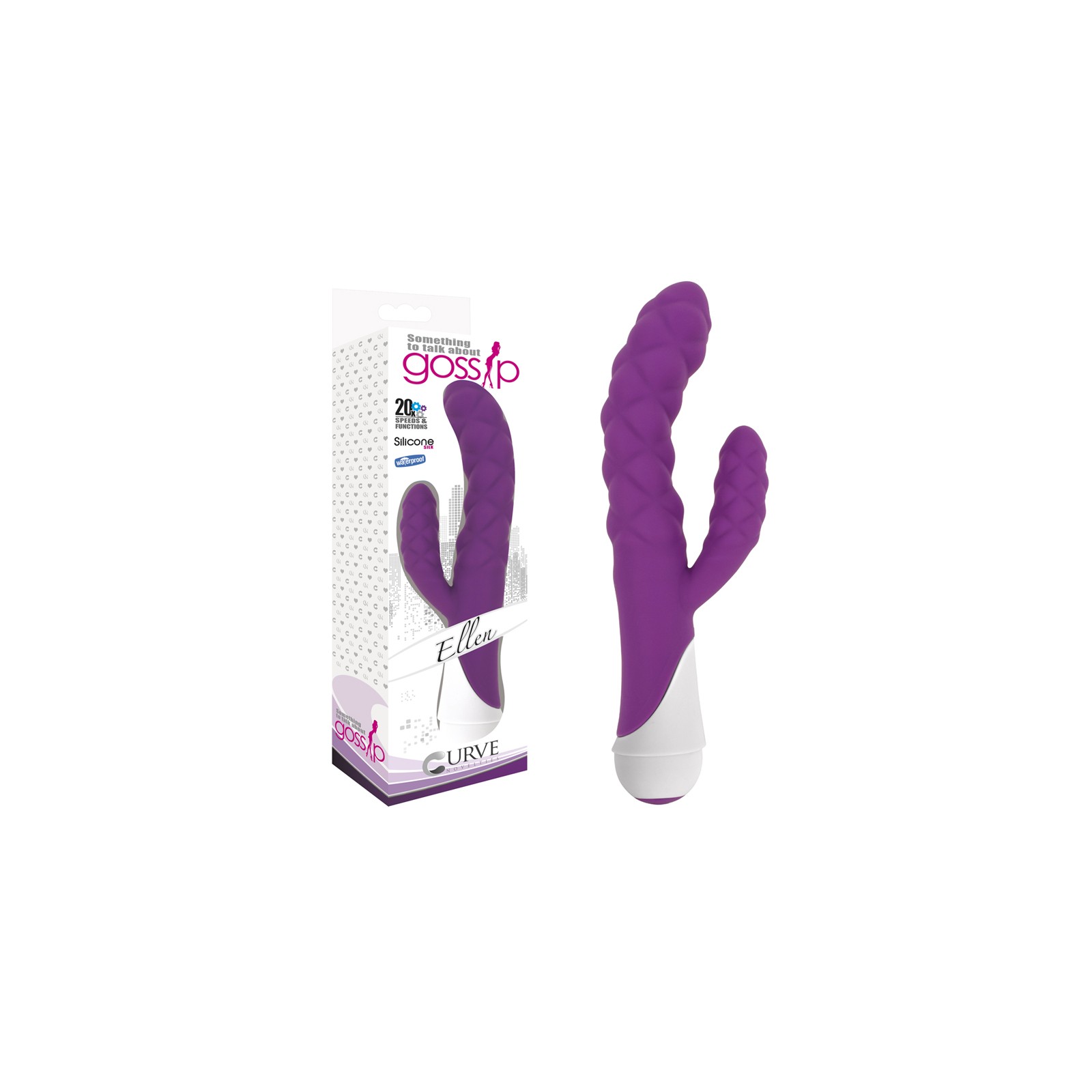 Curve Toys Gossip Ellen Waterproof Vibrator Violet