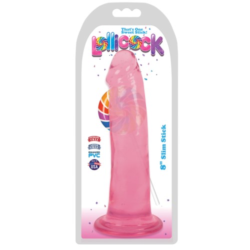 Curve Toys Lollicock Slim Dildo with Suction Cup 8 in.