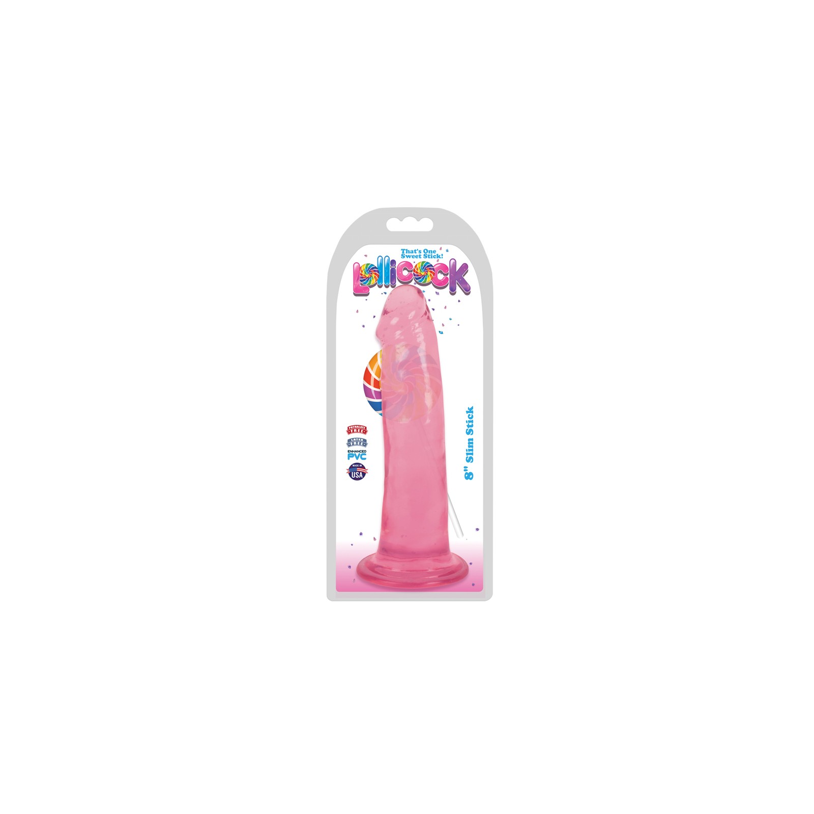 Dildo Slim Stick Lollicock 8 in. con Ventosa