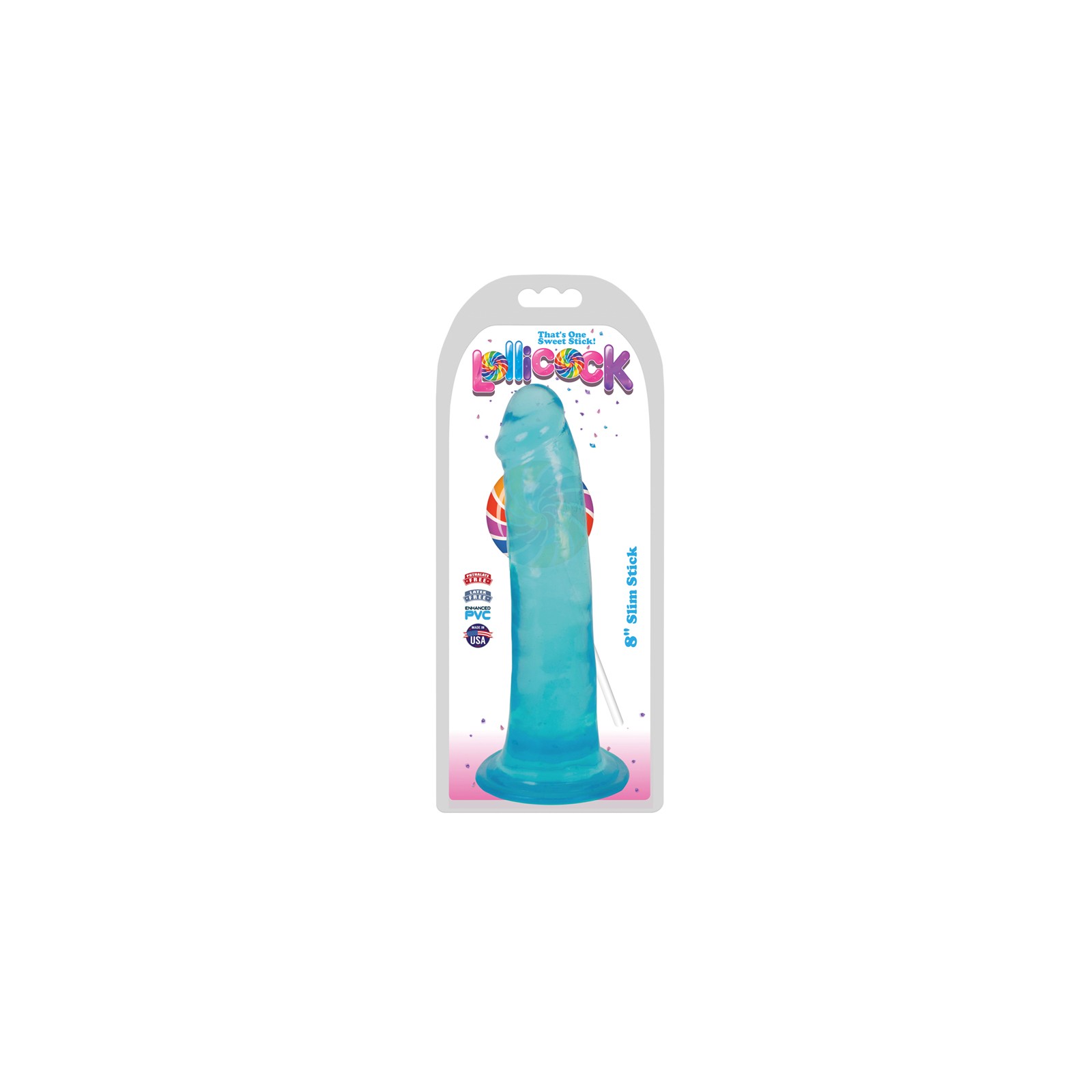 Dildo Slim Stick Lollicock de 8 Pulgadas con Ventosa