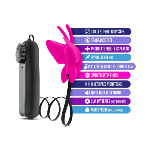 Luxe Butterfly Teaser Remote-Controlled Mini Vibrator Fuchsia