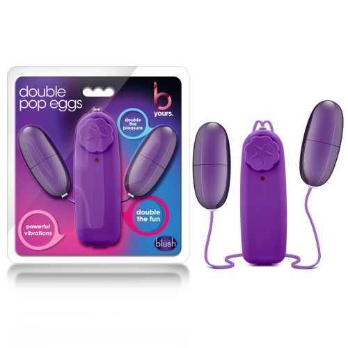 B Yours Double Pop Dual Bullet Vibrator Plum