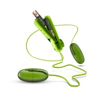 B Yours Double Pop Eggs Remote-Controlled Dual Bullet Vibrator Lime