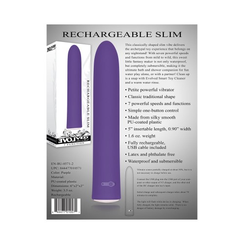 Evolved Rechargeable Slimline Vibrator for Intense Pleasure