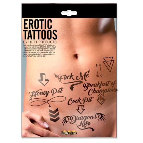 Pack Variado de Tatuajes Eróticos para Adultos