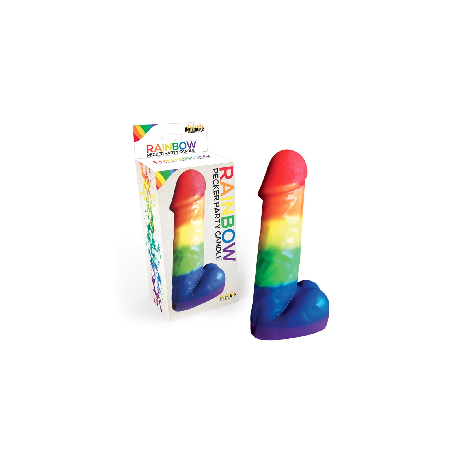 Rainbow Pecker Party Candle for Fun Celebrations