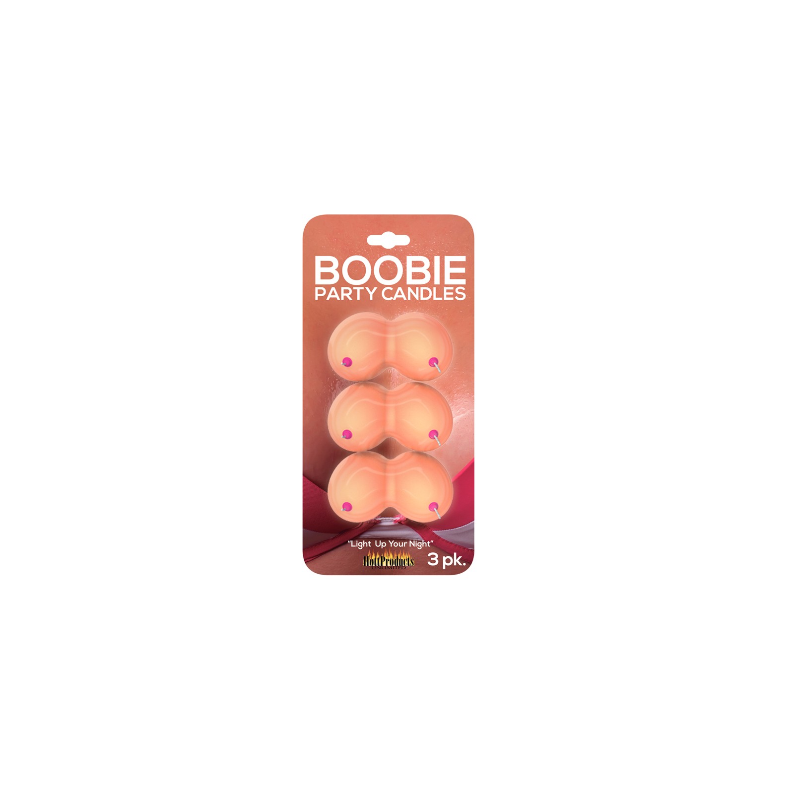 Paquete de 3 Velas Fiesta Boobie para Diversion Adultos