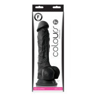 Colours Pleasures 7 in. Realistic Dildo Black