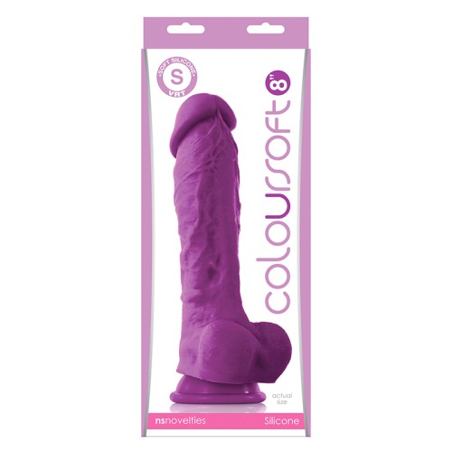 ColourSoft 8 in. Soft Dildo - Purple