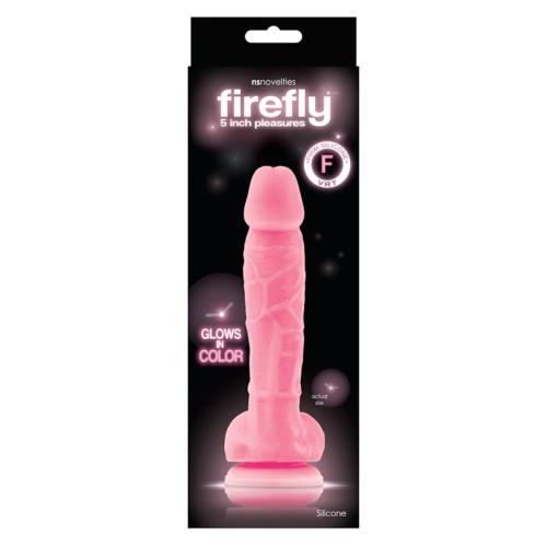 Dildo Rosado que Brilla en la Oscuridad Firefly