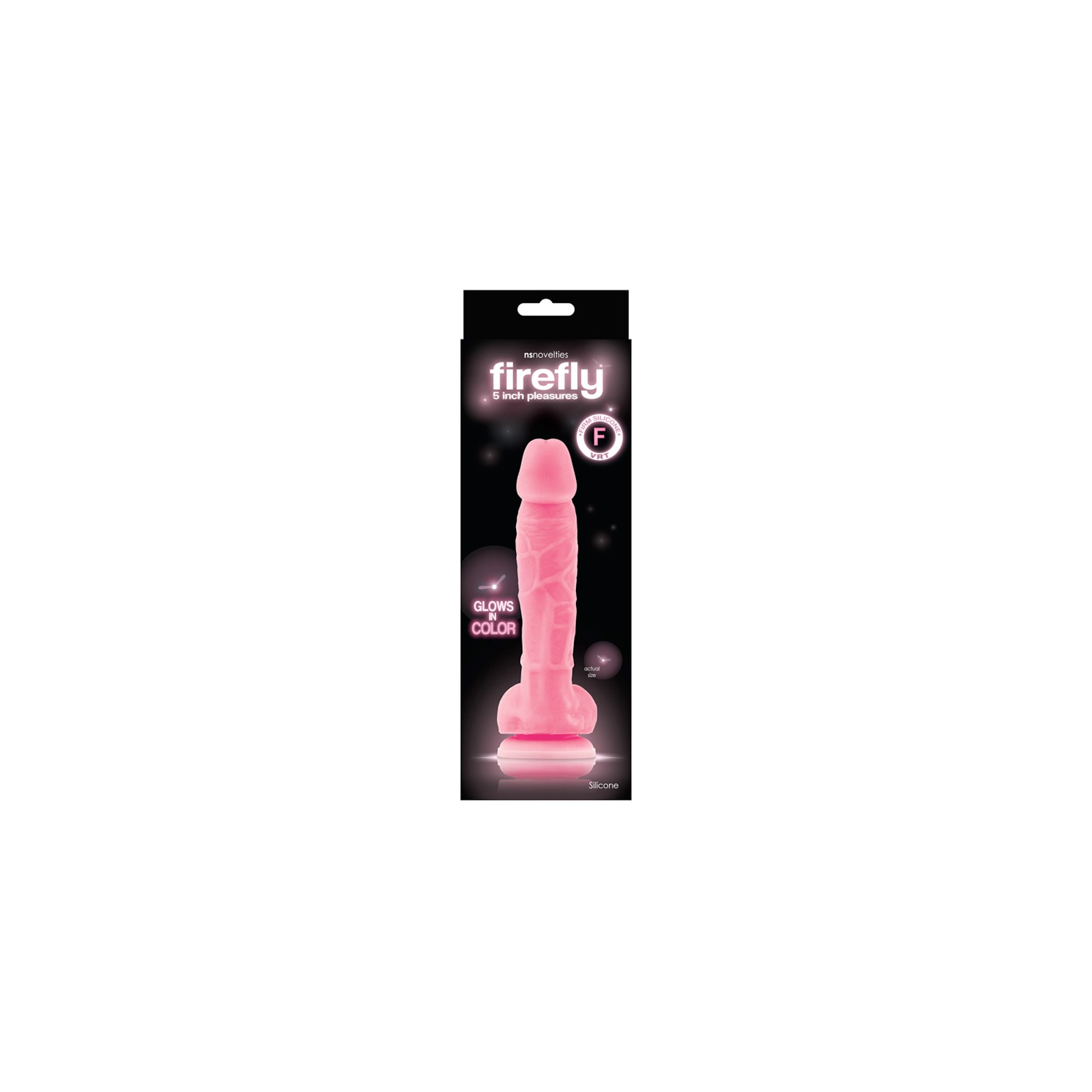 Dildo Rosado que Brilla en la Oscuridad Firefly