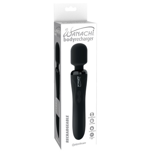 Pipedream Wanachi Body Recharger Wand Vibrator Black