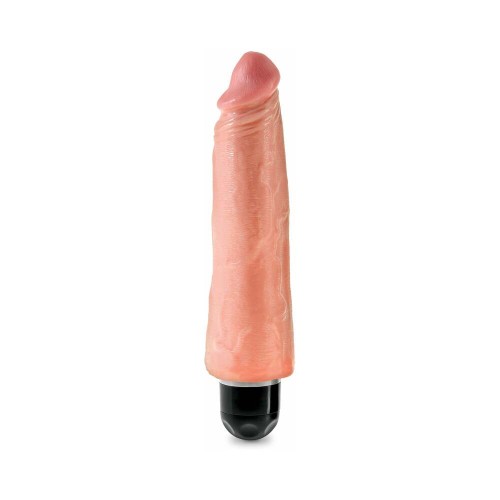 Dildo Vibrador King Cock de 8 Pulgadas - Beige