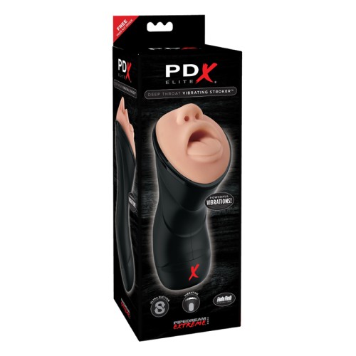 PDX Elite Deep Throat Vibrating Stroker - Realistic Experience