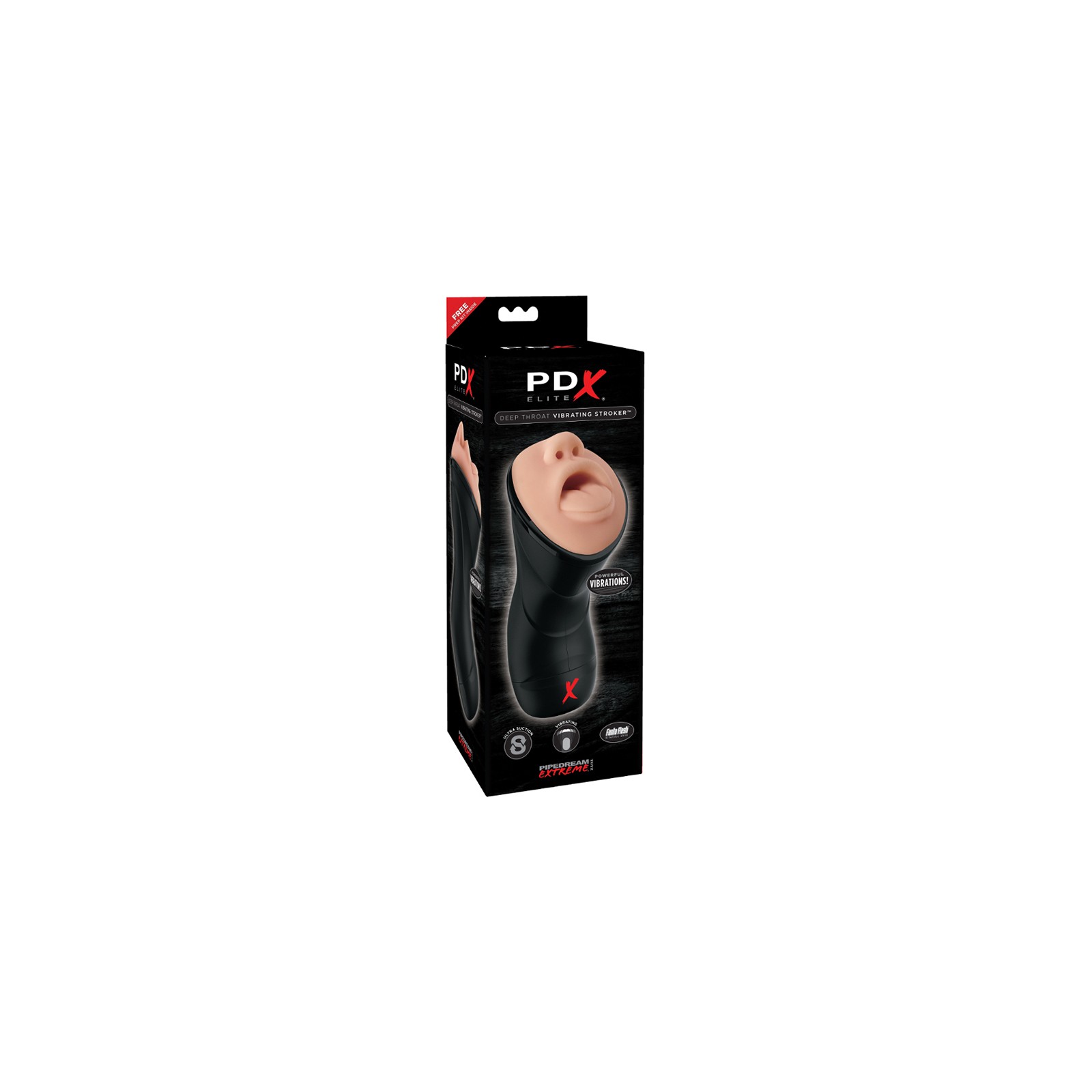 PDX Elite Deep Throat Vibrating Stroker - Realistic Experience