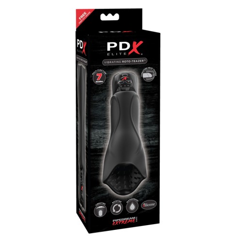 PDX Elite Rotating Vibrating Masturbator Black