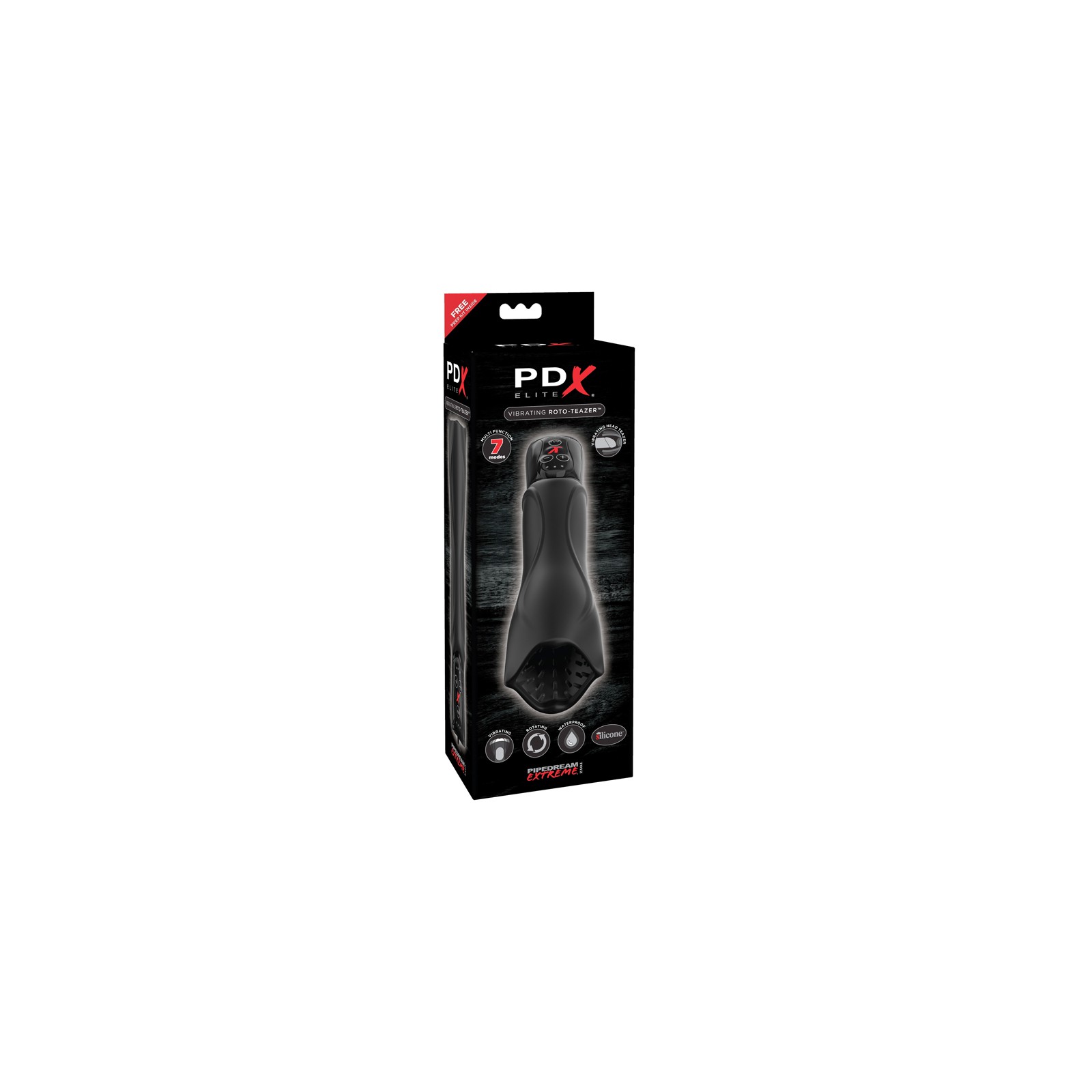 PDX Elite Rotating Vibrating Masturbator Black