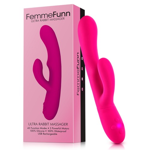 FemmeFunn Ultra Conejo Vibrador de Doble Estimulación - Rosa