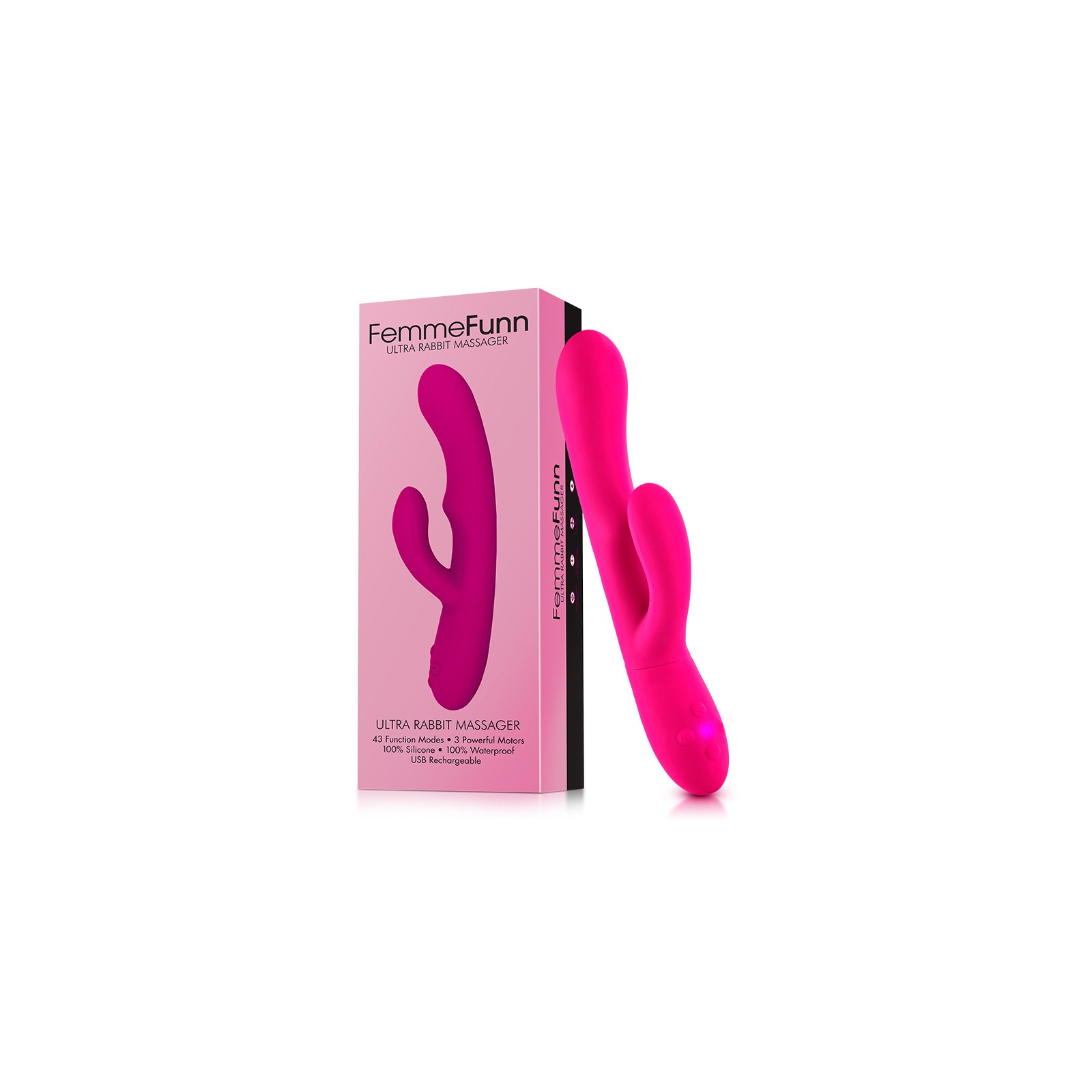 FemmeFunn Ultra Rabbit Dual Stimulation Vibrator - Pink