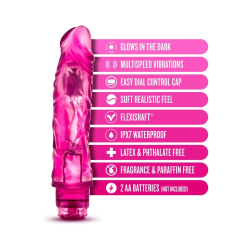 Glow Dicks The Drop Realistic 8.5 in. Vibrating Dildo Pink