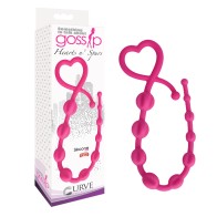 Curve Toys Gossip Hearts N Spurs Silicone Ridged Anal Beads