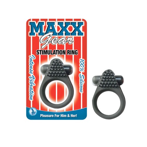 Anillo de Estimulación Maxx Gear Negro - Placer para Parejas