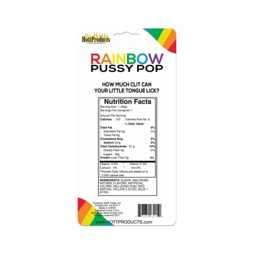 Rainbow Pussy Pop Edible Lollipop - Fun Treat