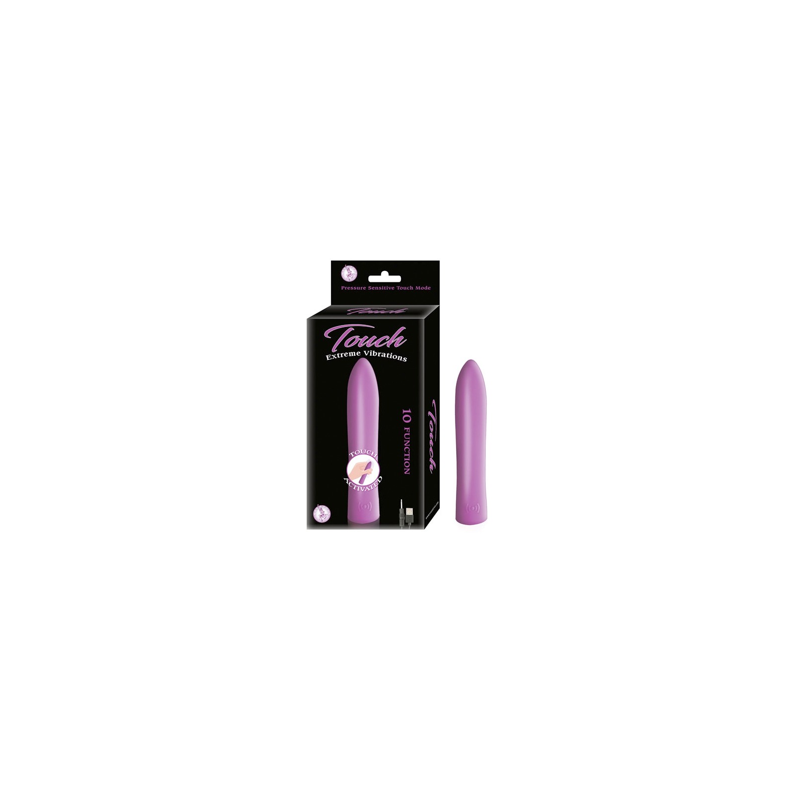 Vibrador Táctil Sensible a la Presión 10 Funciones - Morado