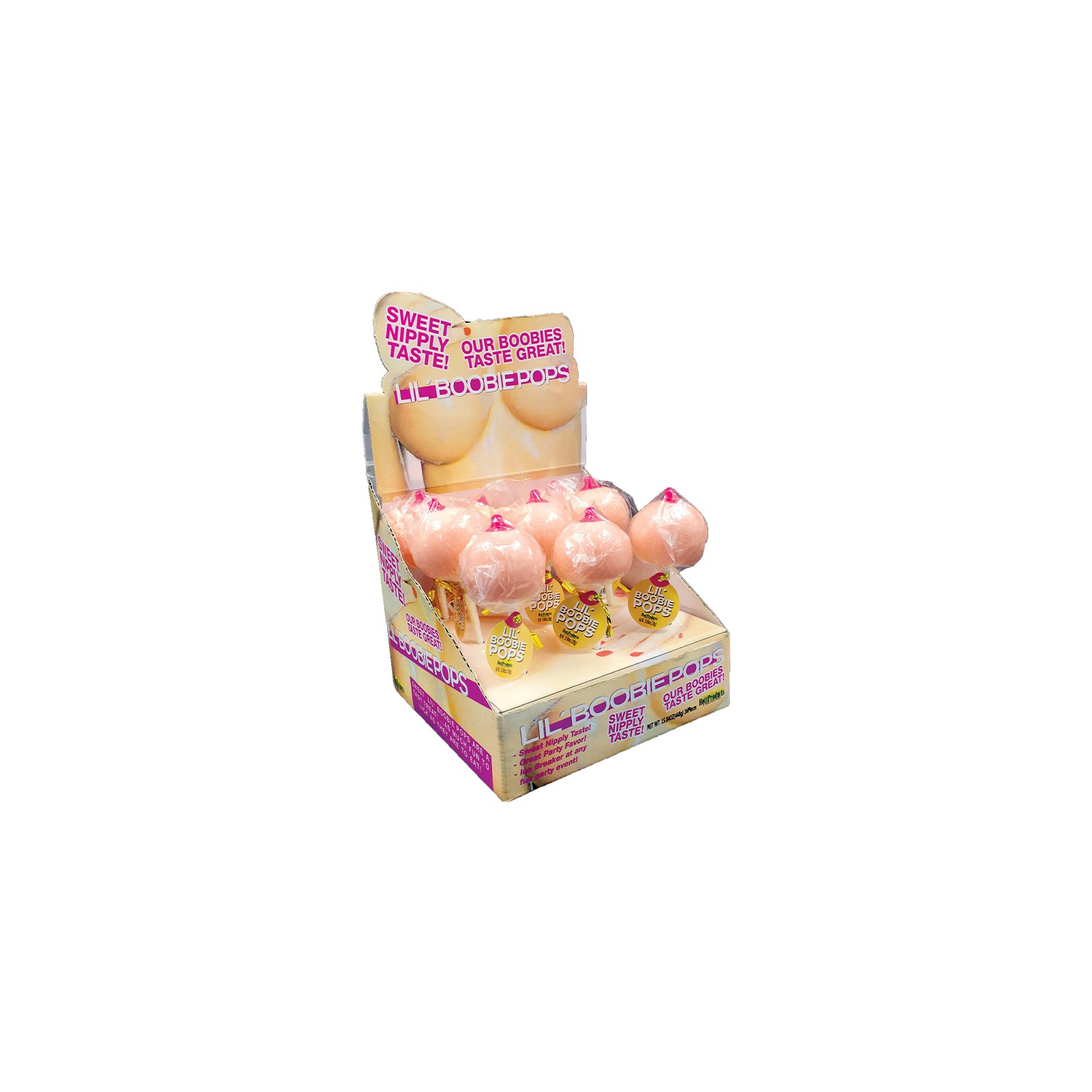 Lil Boobie Pops Candy Lollipops Display