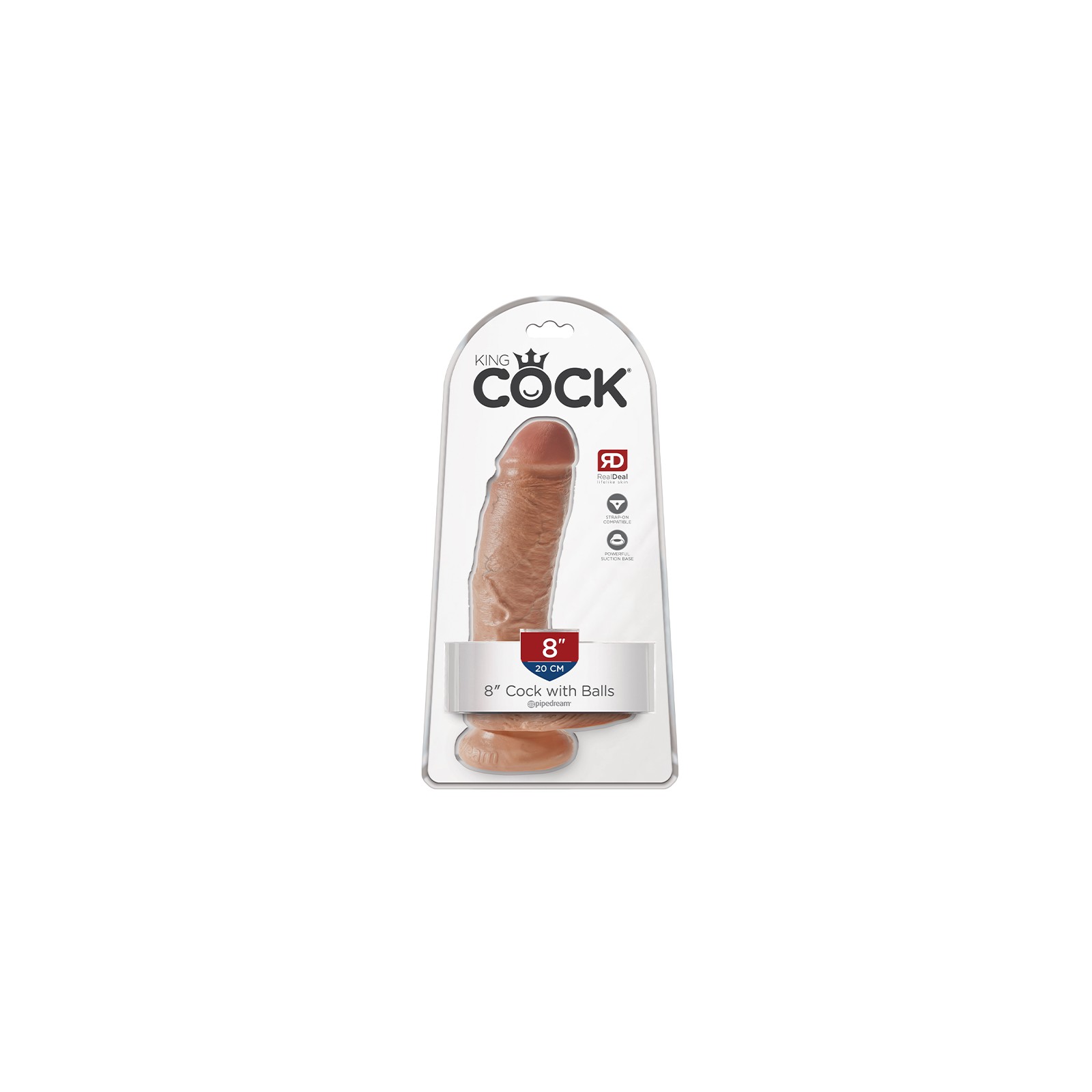 Dildo Realista Pipedream King Cock de 8 in. para Placer Realista