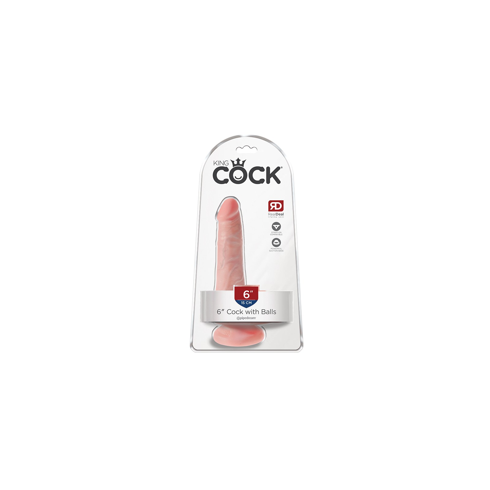 Dildo Realista Beige King Cock de 6 in. con Testículos - Placer Redefinido