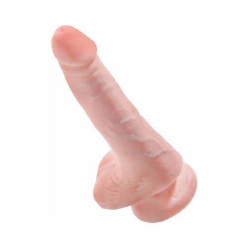 Dildo Realista Beige King Cock de 6 in. con Testículos - Placer Redefinido