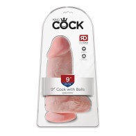 Pipedream King Cock Dildo Chubby de 9 pulgadas con Testículos