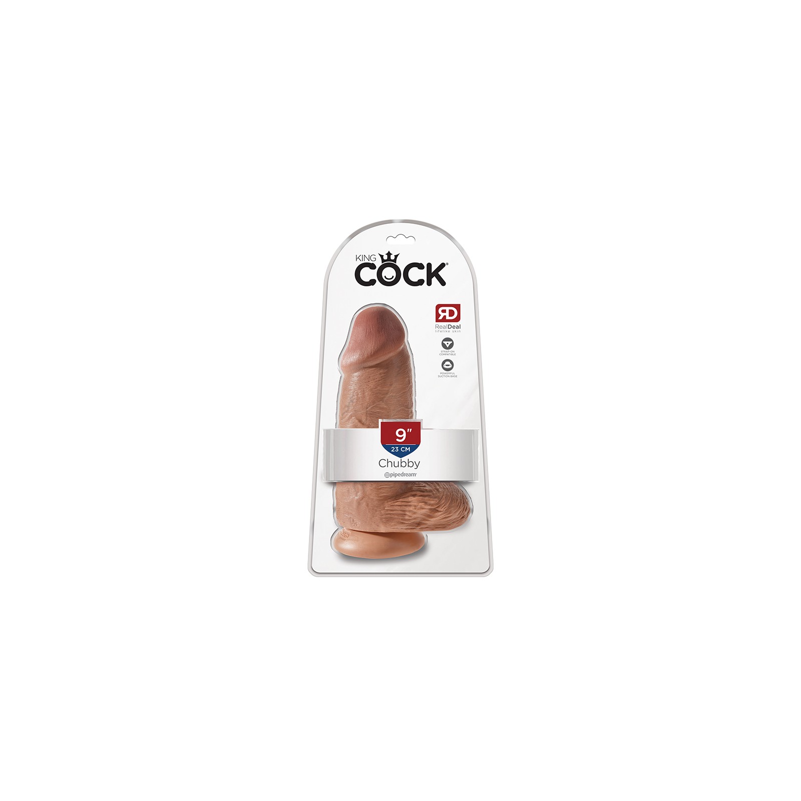 Pipedream King Cock Chubby 9 in. Realistic Dildo with Suction Cup