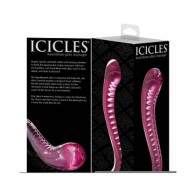 Dildo de Cristal Curvado Pipedream Icicles No. 69 Rosa