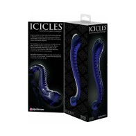 Dildo de Vidrio Doble Punta Curvada Icicles No. 70