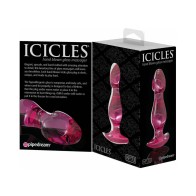 Pipedream Icicles No. 73 Glass Anal Plug Pink