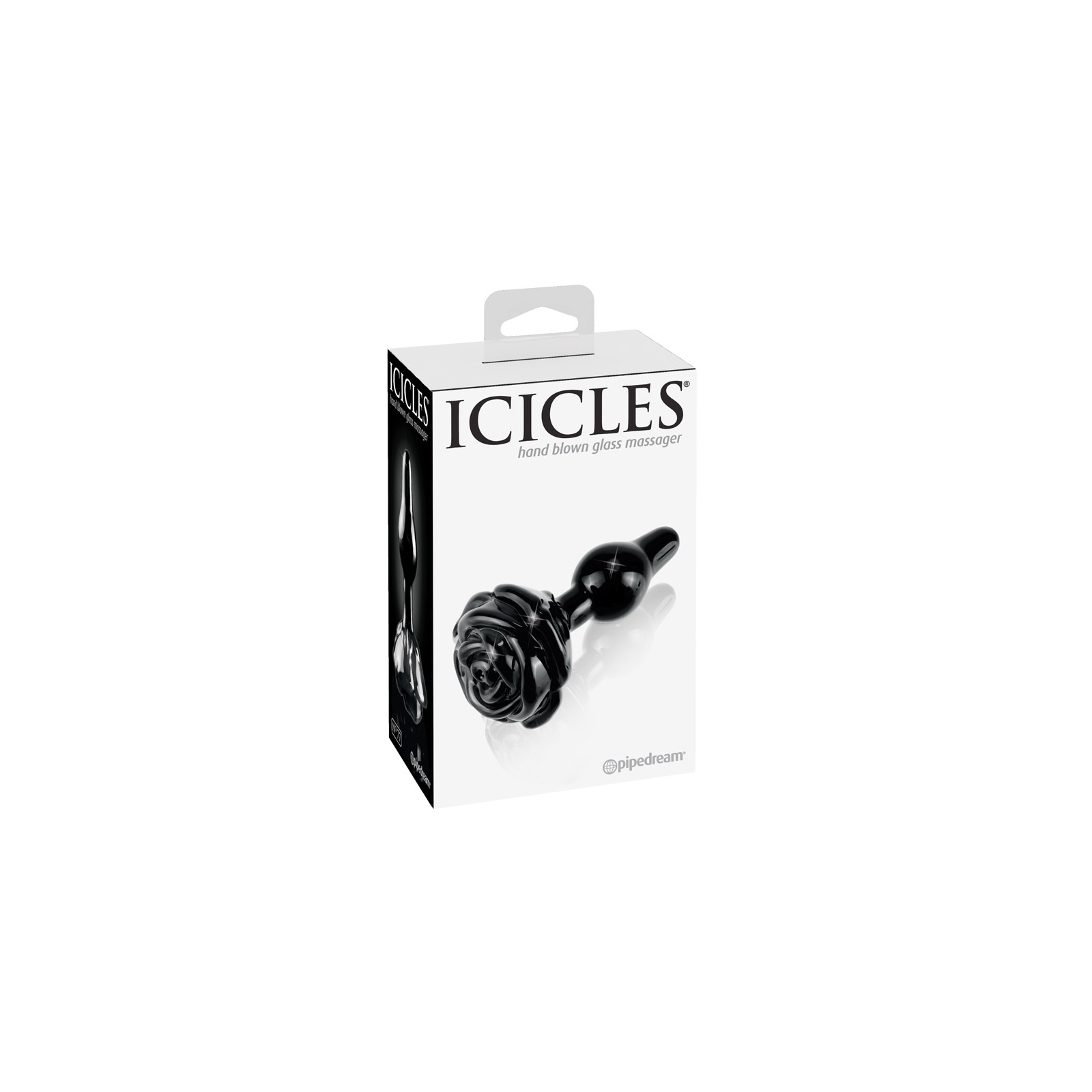 Pipedream Icicles No. 77 Glass Anal Plug - Black