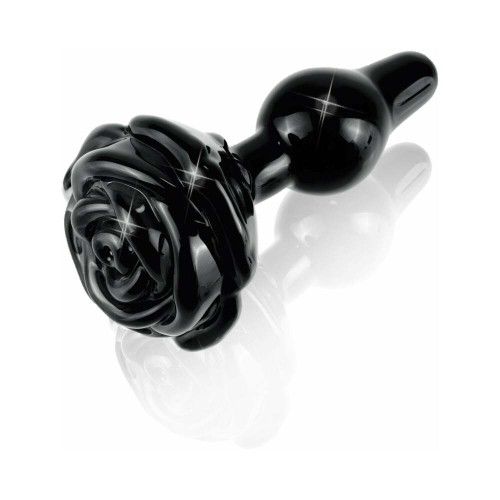 Pipedream Icicles No. 77 Glass Anal Plug - Black