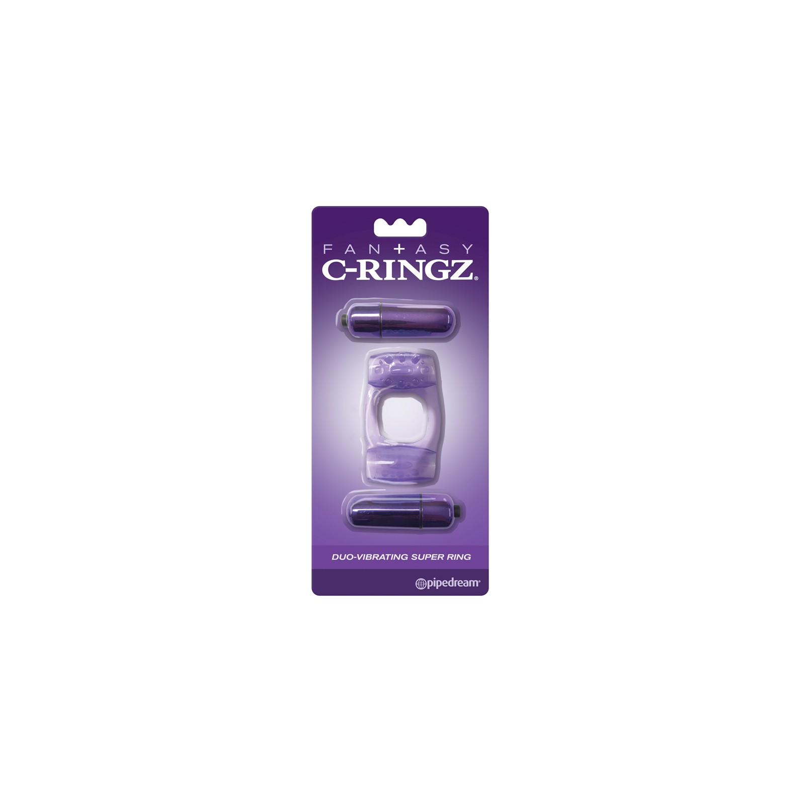 Anillo Vibrador Super Doble C-Ringz Fantasy Púrpura