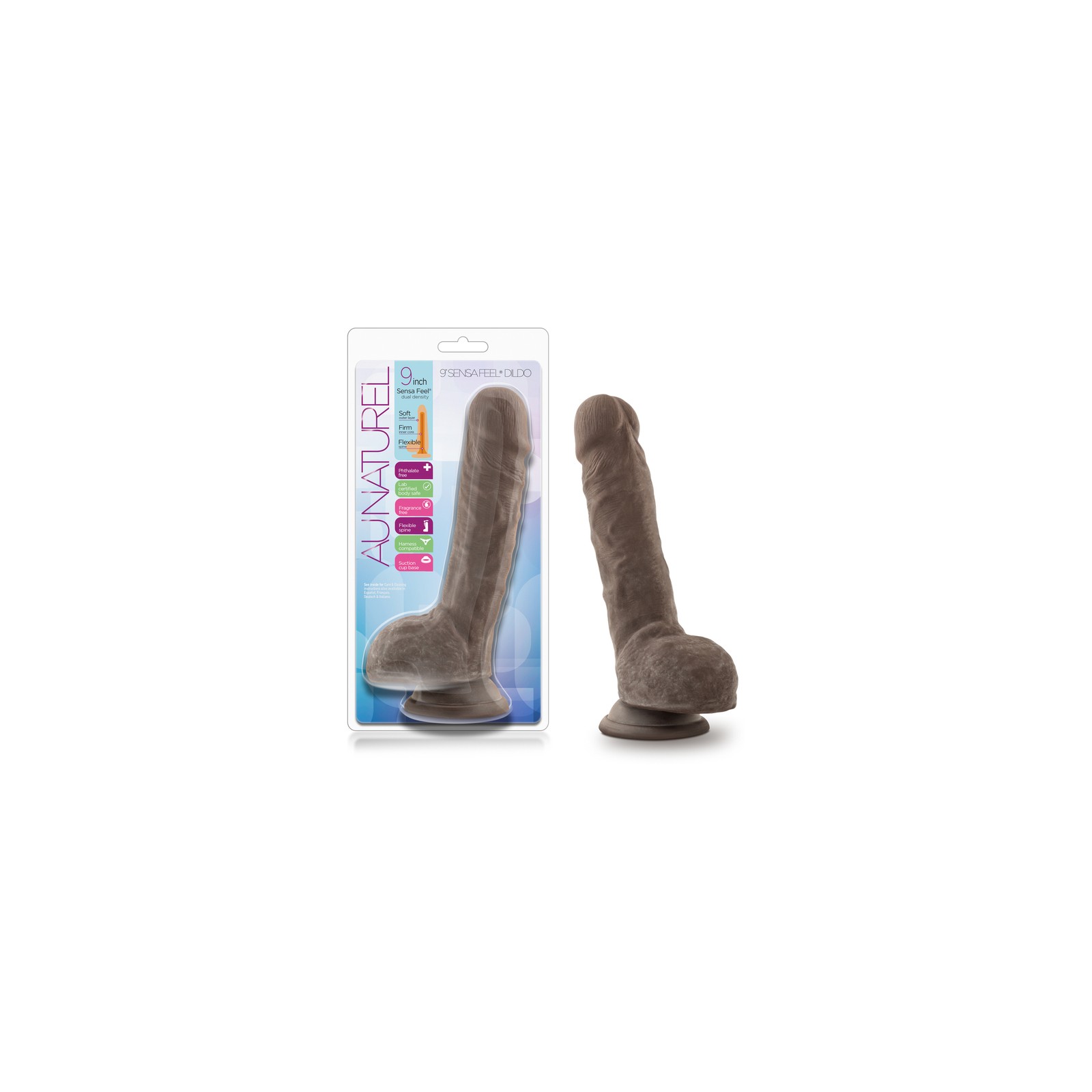 Au Naturel Big Billy 9in Posable Dildo