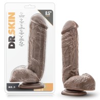 Dr. Skin Mr. D Realistic Dildo 8.5 in. Brown