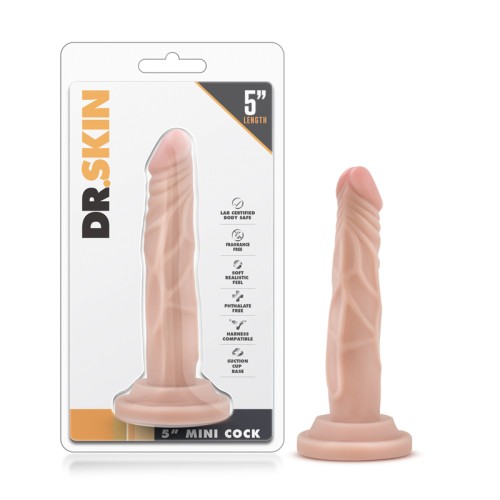 Dildo Mini Realista Beige de Dr. Skin 5 in. - Tamaño Perfecto para la Comodidad