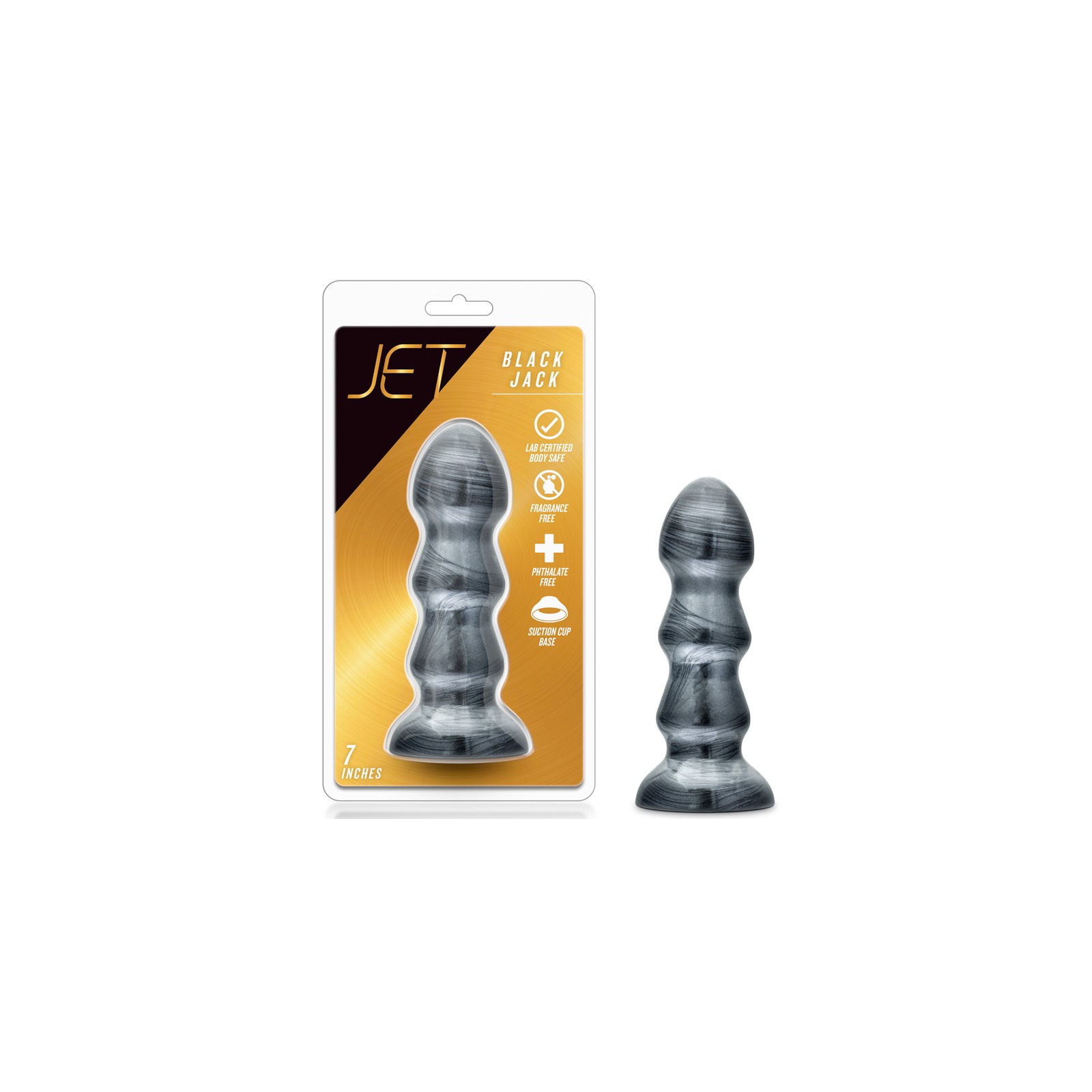 Jet Black Jack Anal Plug 7 inch