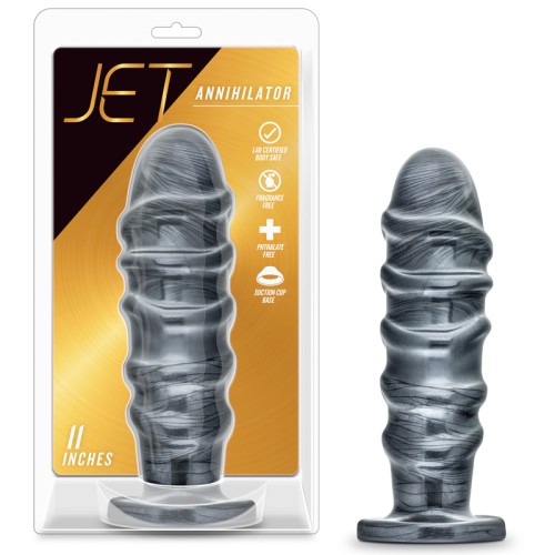 Jet Annihilator 11 in. Butt Plug - Carbon Metallic Black