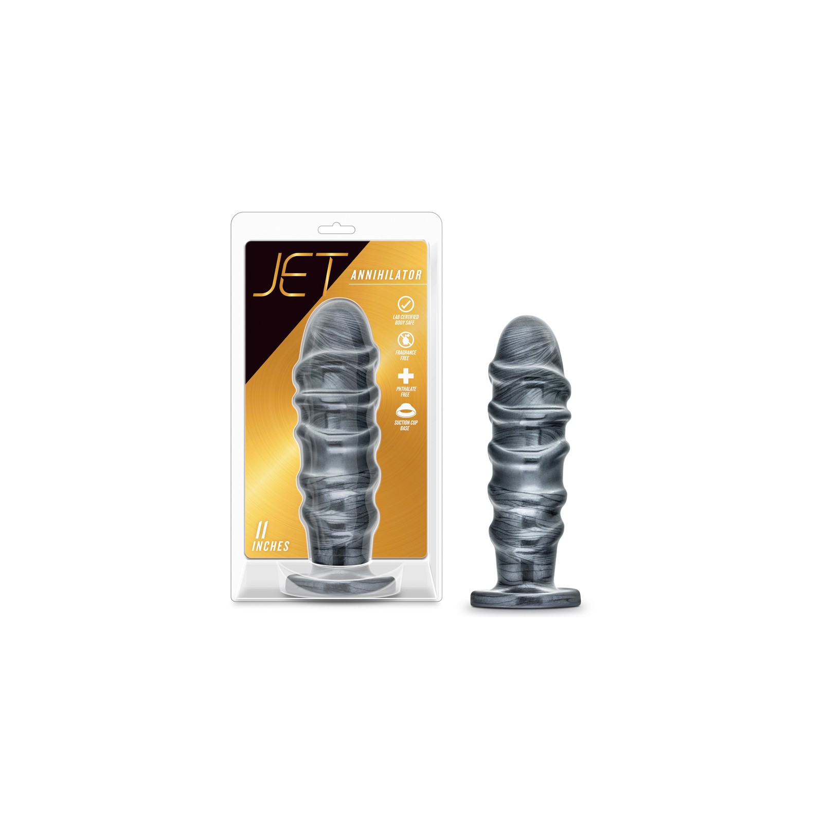 Plug Anal Annihilator Jet de 11 in. - Negro Metálico Carbono