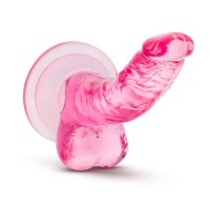 Dildo Realista 4 in. Mini Cock con Testículos Rosa