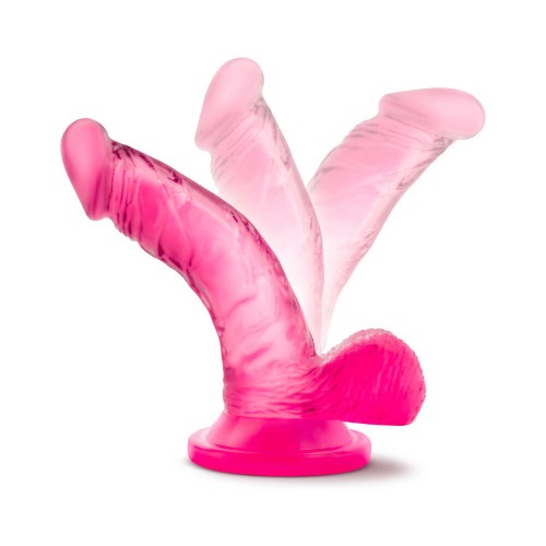 Dildo Realista 4 in. Mini Cock con Testículos Rosa