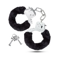 Temptasia Adjustable Faux Fur Cuffs - Black