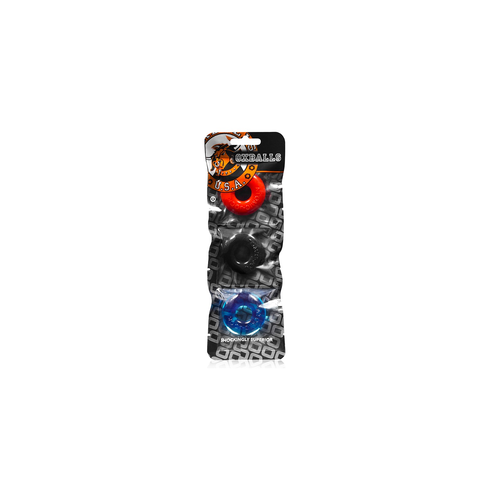 OxBalls Ringer, 3-Pack of Do-Nut-1 Small Multicolor